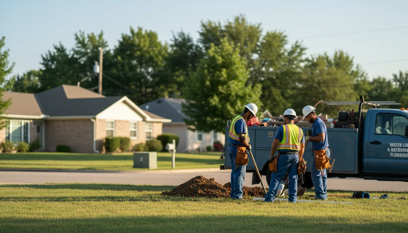 Residential water line and bathroom plumbing service in Fruithurst, AL